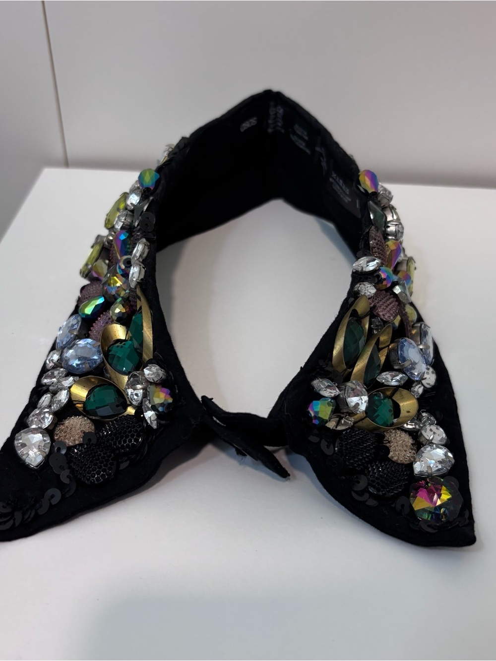 ASOS Black Embellished Detachable Collar with Multi-Colored Stones - Picture 6 of 6